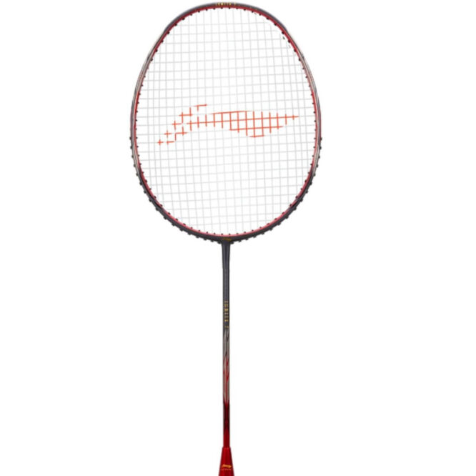 Li-Ning Ignite 7 Strung Badminton Racquet-Dark Grey/Red p3