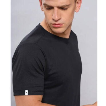 Technosport Men's Active Running T-Shirt -OR10 (Black)