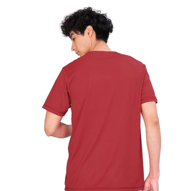 Technosport Men's Active Running T-Shirt -OR10 (Ruby Red)