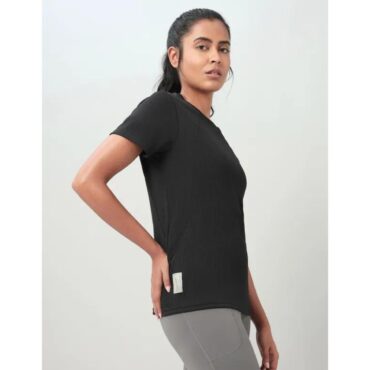 Technosport Women's Active Running T-Shirt-W123(Black)