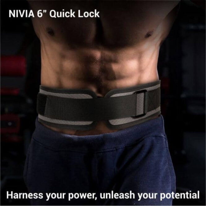 Nivia 6" Quick-Lock Wide Weightlifting Gym Belt p2