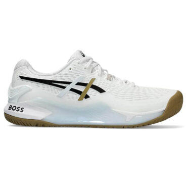 Asics Gel Resolution 9 Tennis Shoes (White/Black) p1