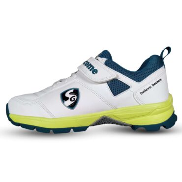 SG Century 6.0 Rubber Spikes Cricket Shoes (WhiteSea GreenF