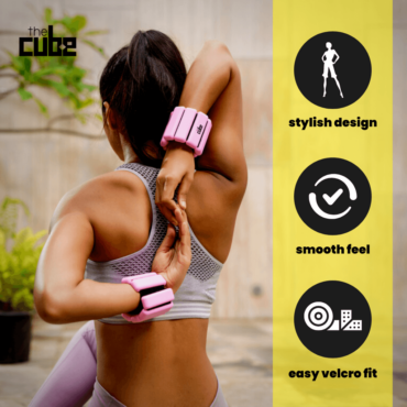 Cube Cuffs Ankle Weights -4LBS-Pink Weighted wraps for your ankles & wrists for that comfortable resistance. At 1 lbs each, these beautiful bracelets can weigh in on every workout. Cuffs (Wrist/Ankle Weights) x 2 Weight Per Piece - 1lbs p2