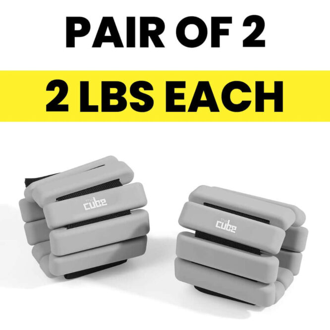 Cube Cuffs Ankle Weights -4LBS-Greyv p2