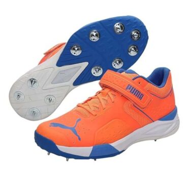 Puma Bowling 22.1 Unisex Cricket Shoes (Orange/Blue) p3