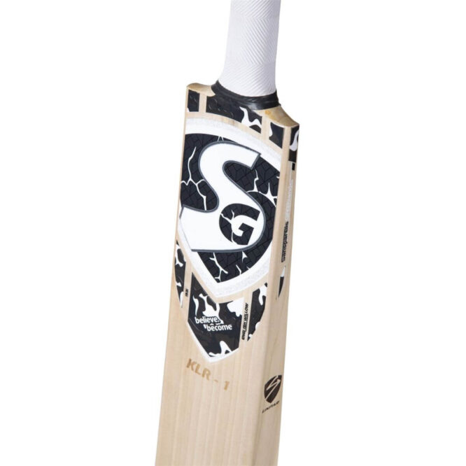 SG KLR 1 English Willow top grade 1 Enlish Willow Cricket Bat (with SG|Str8bat Sensor) Finest English Willow hard pressed & traditionally shaped for superb stroke Approx 9+ straight grains Imported cane handle with special formulation cork inserts for enhanced flexibility and shock absorption Traditional round cane handle for superior grip and bat control Approx 1160-1200 gm (2.9-2.11 lbs) Full size length approx 85.7 cm (33.7 inches) Depending on player height, suitable for 15 yrs+, if height 171 cms (5’6″ and above) Available sizes – SH Tested for usage against leather ball Comes with a coffin full-length bat case with adjustable carry-straps p1
