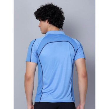Shiv Naresh 334A Micro Print Regular Fit Polo T-Shirt (Ink Blue-navy) p2