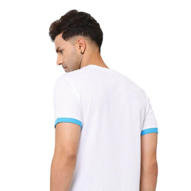 Shiv Naresh SN-14 T-Shirt (White/Cyan) p2