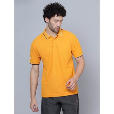 Shiv Naresh SNP01C DualHue Tipped Polo T-Shirt-Mustard