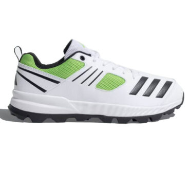Adidas Crihase 23 Mens Cricket Shoes (Cloud White/Core Black/Lucid Lime F23)