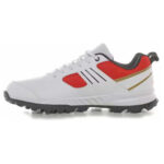 Adidas Crihase 23 Mens Cricket Shoes (Cloud White/Gold Metallic/Bright Red) P1