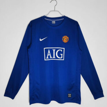 Manchester United Home Football Jersey (Fans Wear) Blue