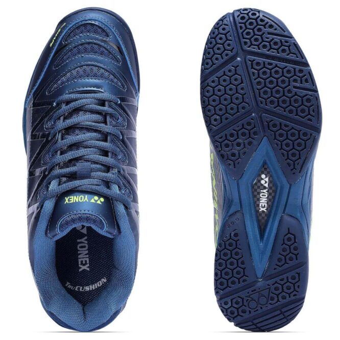 Yonex Dominant Badminton Shoes (Maco Blue/Silver/Volt) P2