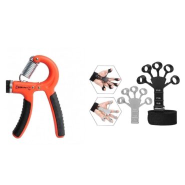 Fitfix Combo of 1 Adjustable Hand Gripper and 2 Finger Gripper