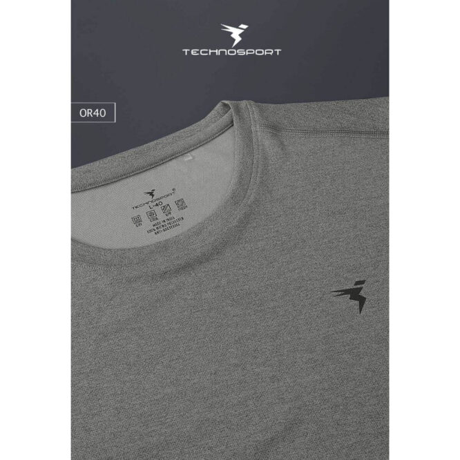 Technosport Men's Active Crew Neck Half Sleeve T-Shirt-OR40 (Lt Carbon) p2
