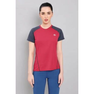 Technosport Women's Active Running T-Shirt-W114-Crimson