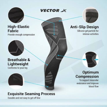 Vector X Long Knee Sleeve with Anti Slip-L p2
