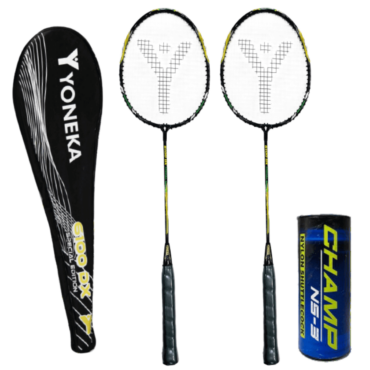 Yoneka 6100DX Badminton Racquet Set With Shuttle